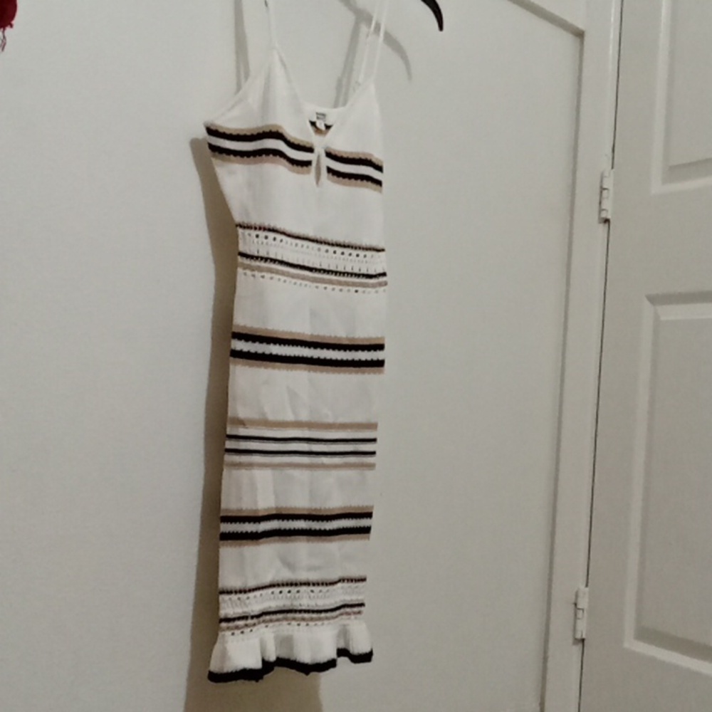 Madden NYC White Sleeveless Spaghetti Strap Mini Dress